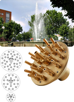 Adjustable Direction Jet Water Spray Head Fountain Nozzles with a Variety of Fountain Jets